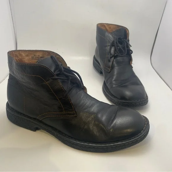 Born Harrison Black Leather Men\'s Lace Up Chukka Boots‎ Sz 9.5 Amazon.com | BORN Men main image 4